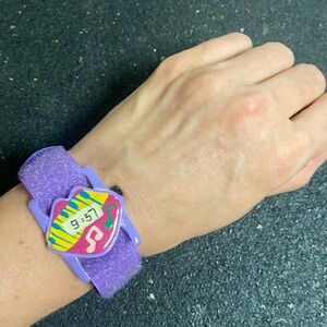 80s Colorful Purple Faux Wristwatch Bracelet